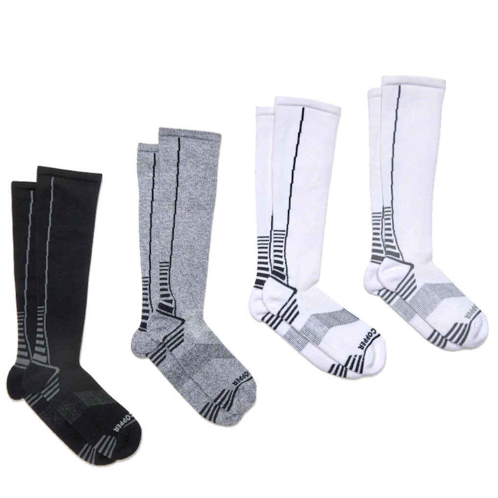 Nwt Tommie Copper Ultratemp Over The Calf Compression Socks 4-Pack Size 7-9.5